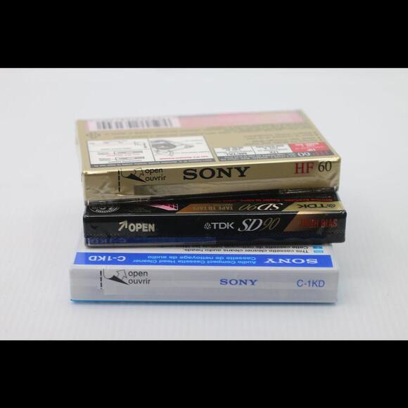 TDK 90m Sony HiFi Cassette Tapes 60 Minute Blank Lot of mixed 3 Cleaning audio - Picture 5 of 11